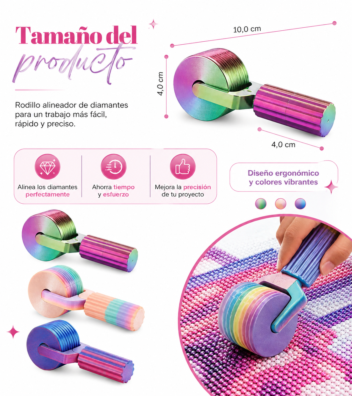 Rodillo Alineador de Diamantes – Diamond Painting