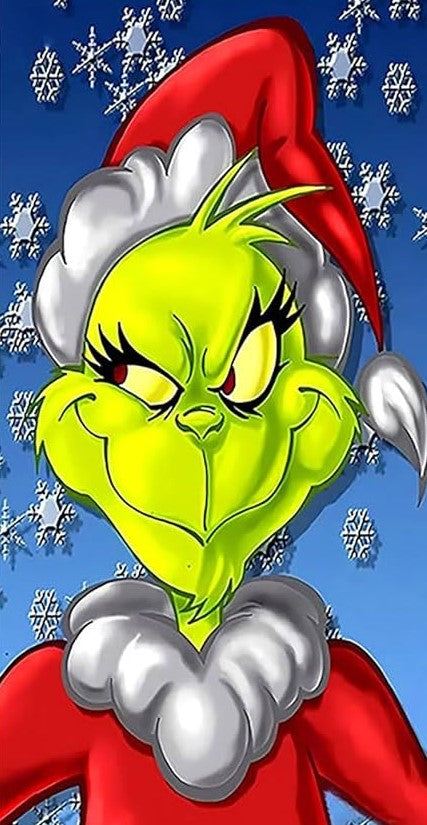 Grinch animado Arte con diamantes 30x40