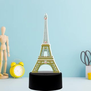 Lampara led Pintura con Diamantes Torre Eiffel Paris