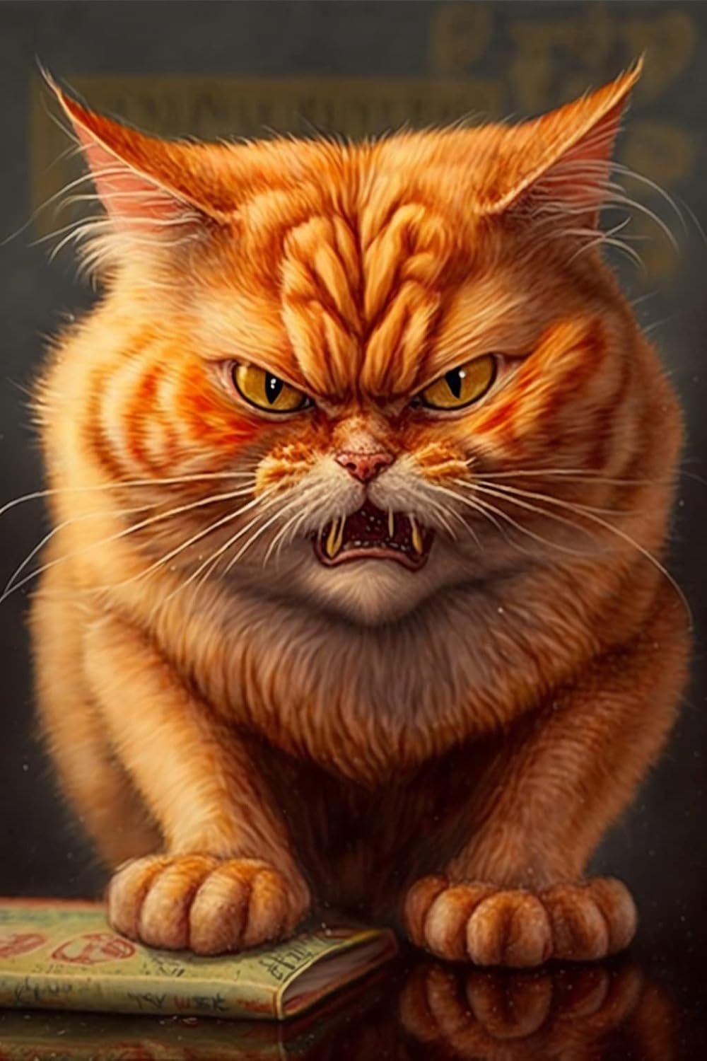 Gato Arte con diamantes 30x40