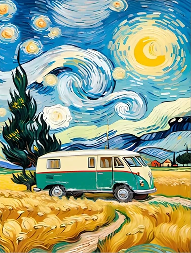 Noche estrellada Van Arte con diamantes 30x40
