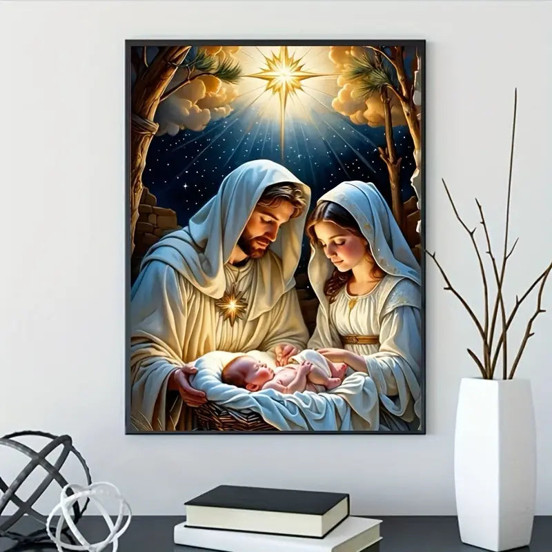 Pesebre 5 Navidad Arte con diamantes 30 x 40