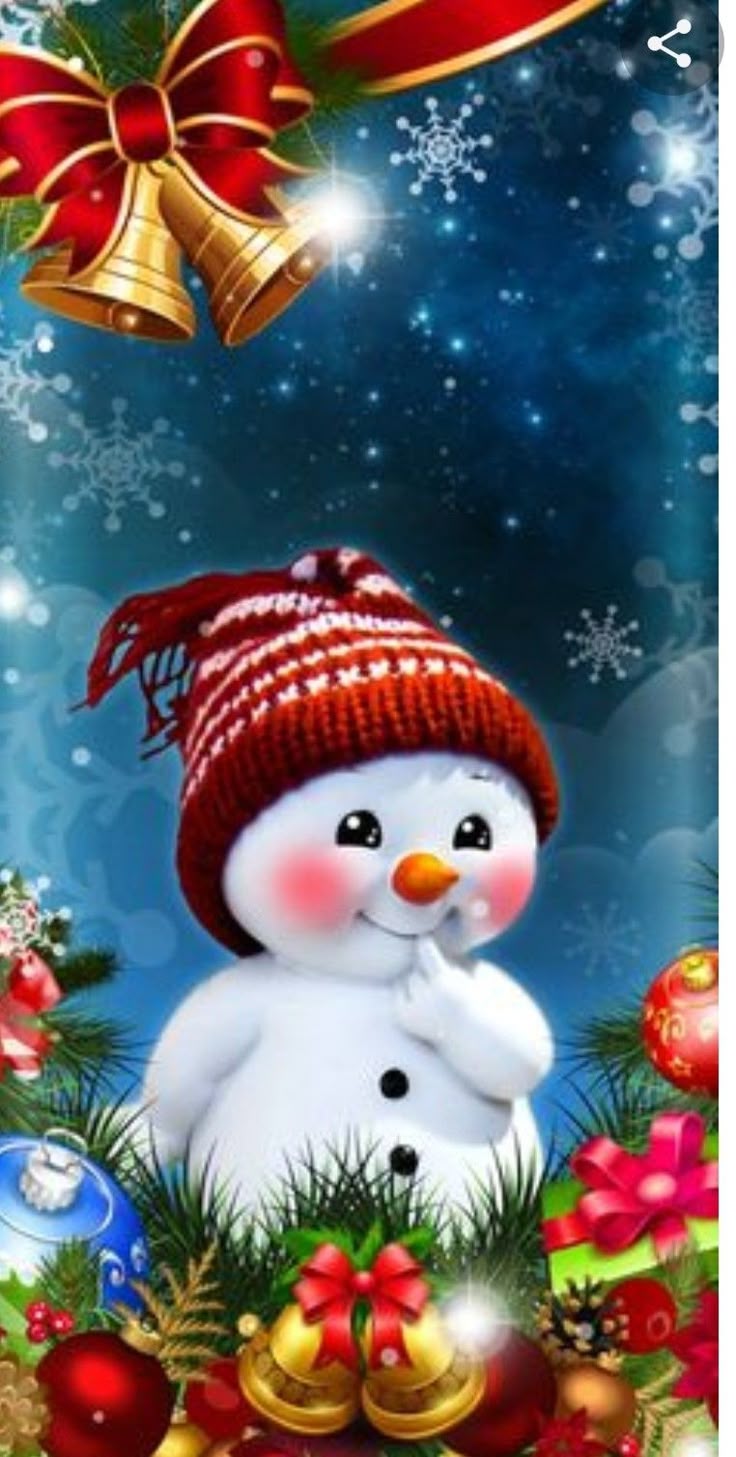 Muñeco Nieve Gorro Arte con diamantes 30x40