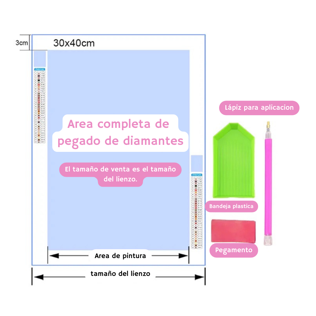 Stitch Vitral Arte con diamantes 30x40