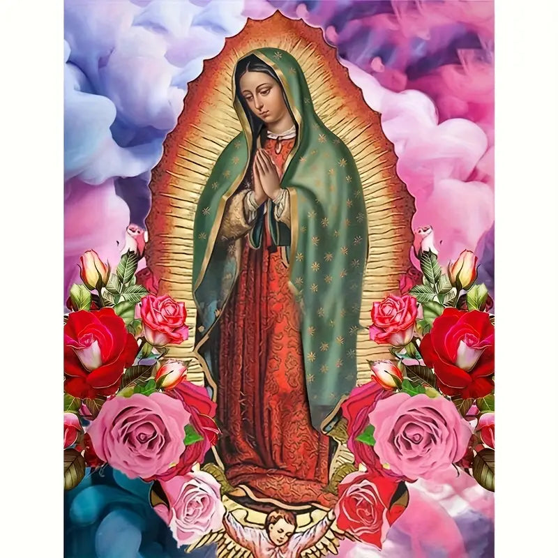 Virgen de Guadalupe Arte con diamantes 30 x 40