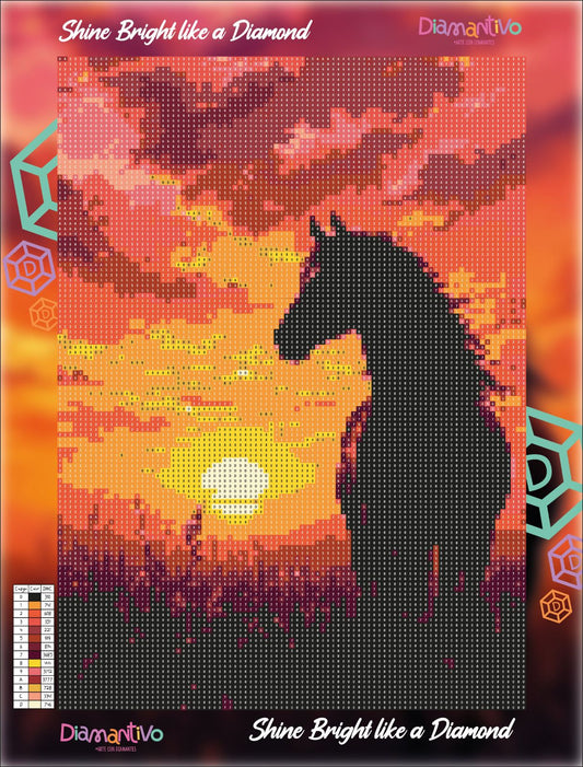 Patrón de Corazón Indomable en diamond painting