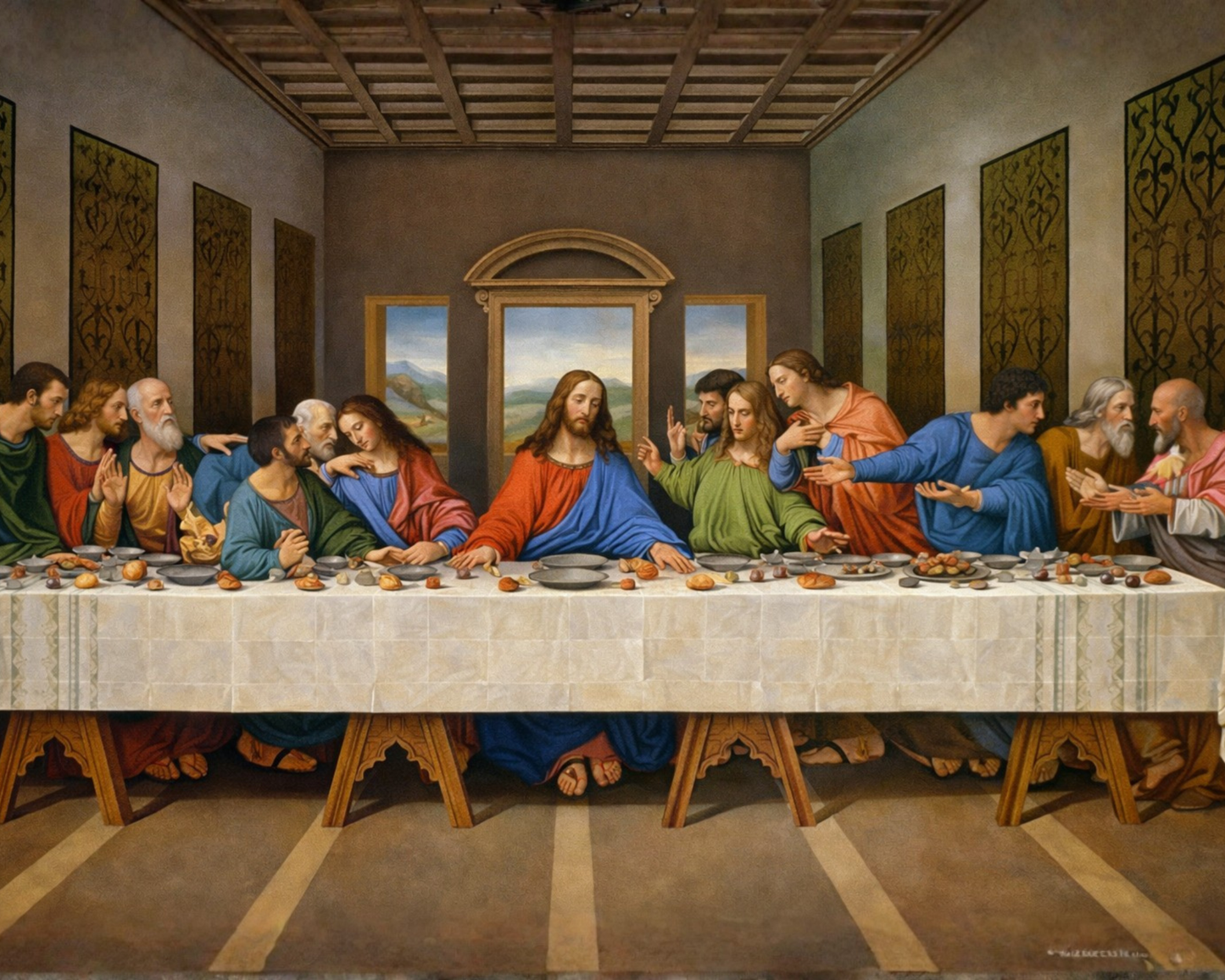 Ultima Cena Premium Arte con diamantes 50 x 40