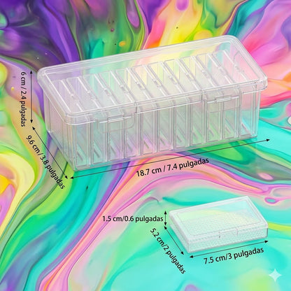 Kit de 11 Bandejas para Diamond Painting con Tapas y Caja Organizadora