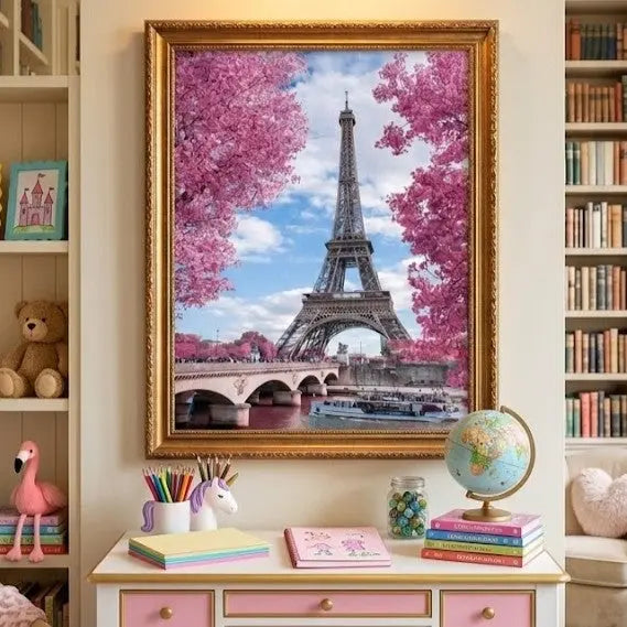 Paris Primavera Premium Arte con diamantes 50 x 40