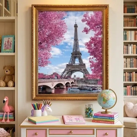 Paris Primavera Premium Arte con diamantes 50 x 40