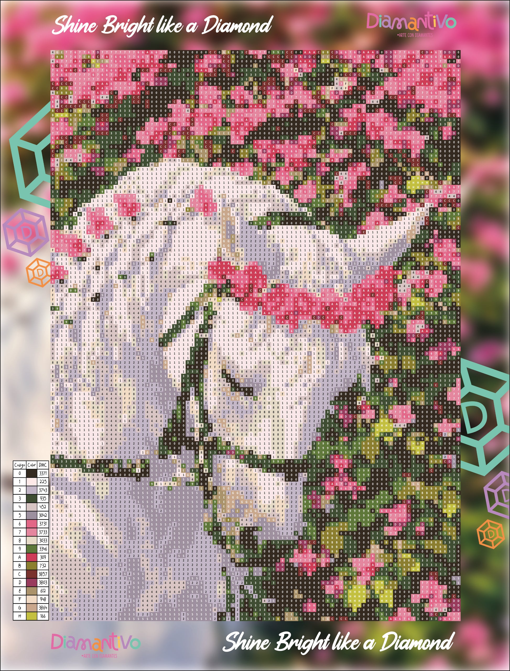 Patrón diamond painting Corcel de Primavera | Animales by Diamantivo 30 x 40