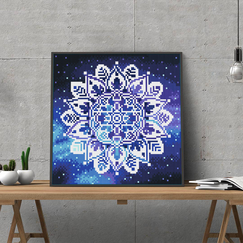 Mandala Arte con Cristales 30 x 30 Brilla en la oscuridad