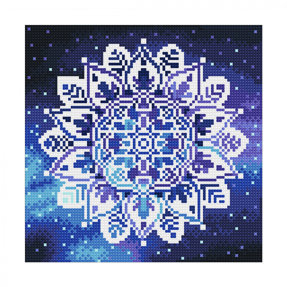 Mandala Arte con Cristales 30 x 30 Brilla en la oscuridad