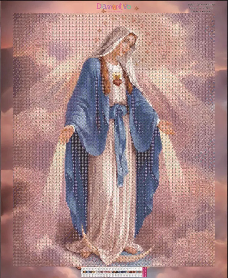 Virgen de la Milagrosa Premium Arte con diamantes 50 x 40