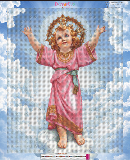 Divino Niño Premium Arte con diamantes 50 x 40