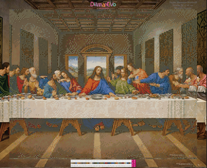 Ultima Cena Premium Arte con diamantes 50 x 40