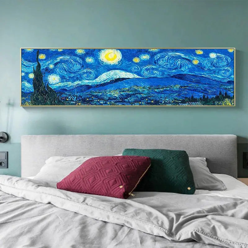 Noche estrellada Arte con diamantes 30 x 80