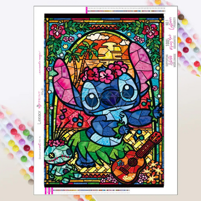 Stitch Vitral Arte con diamantes 30x40