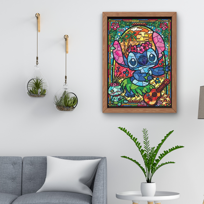 Stitch Vitral Arte con diamantes 30x40