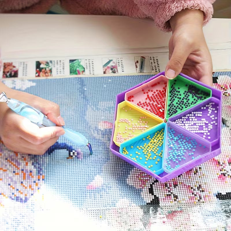 Set de Accesorios para Diamond Painting con Caja Organizadora de 28 Compartimentos