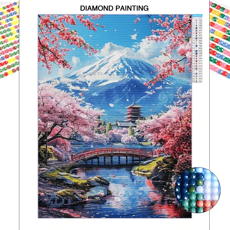 Japon Arte con diamantes 30x40