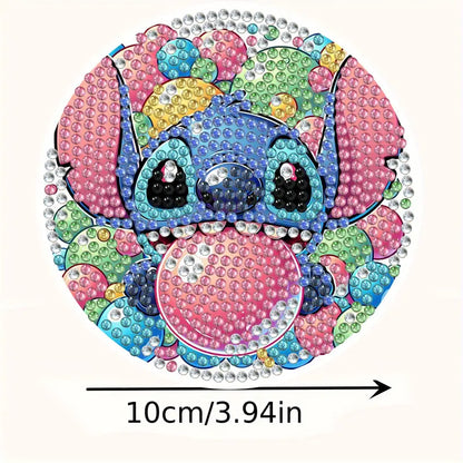 Porta Vasos Stitch x 8 + Soporte