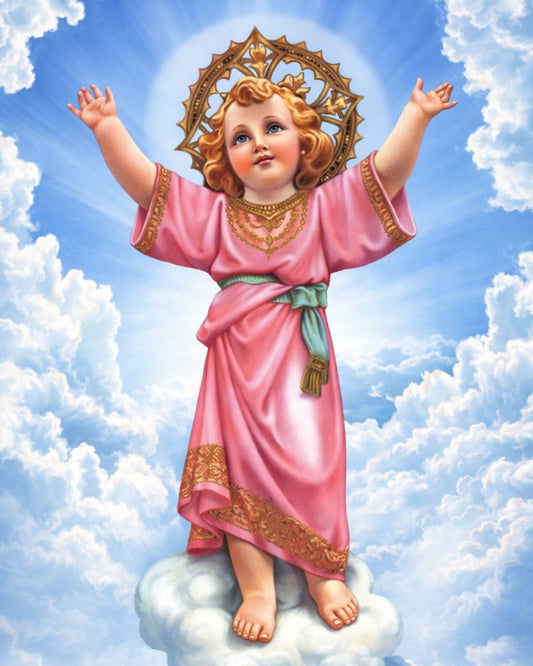 Divino Niño en diamond painting, diseño completo