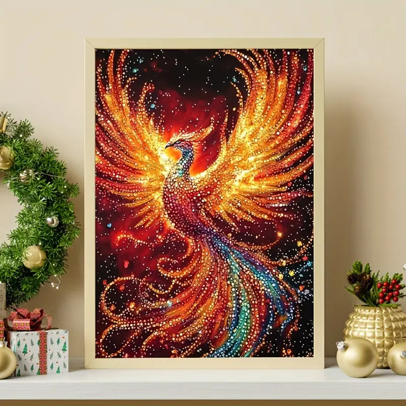 Ave Fenix Arte con diamantes 30 x 40