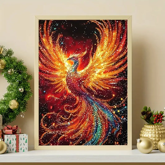 Ave Fenix Arte con diamantes 30 x 40