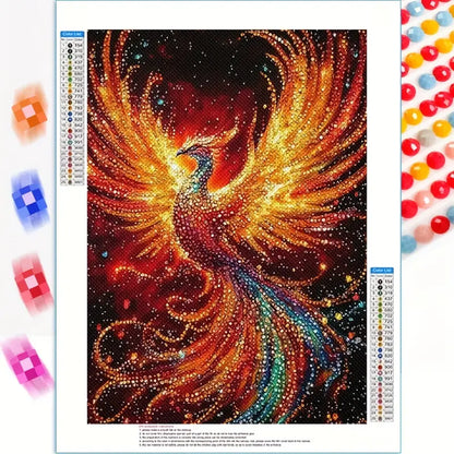 Ave Fenix Arte con diamantes 30 x 40