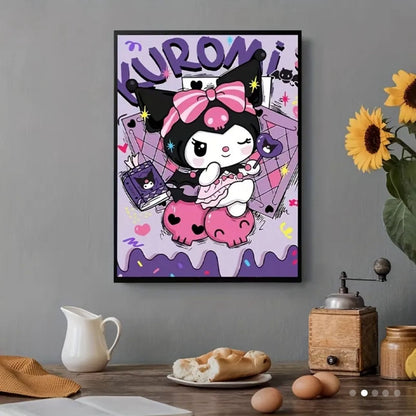 Kuromi Arte con diamantes 30x40
