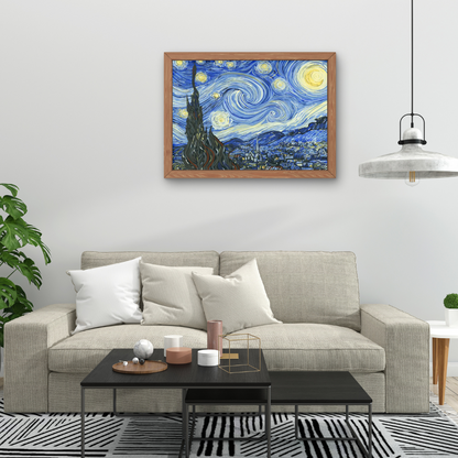 Noche estrellada Arte con diamantes 30x40