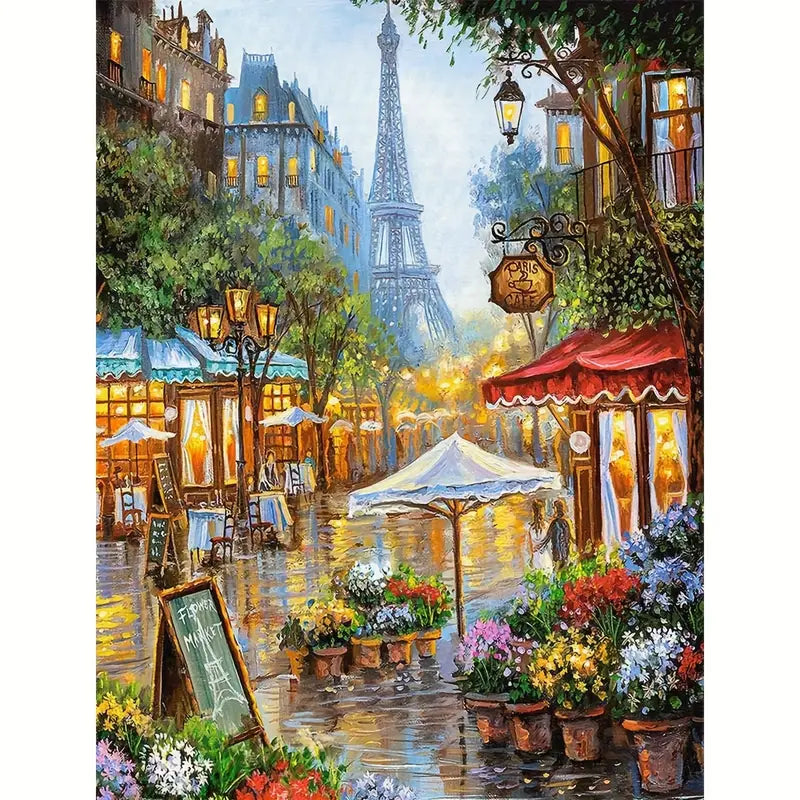 Paris 3 Arte con diamantes 30x40