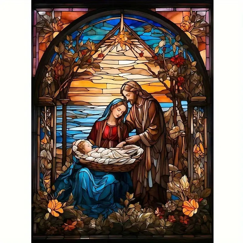 Pesebre 4 Navidad Arte con diamantes 30 x 40