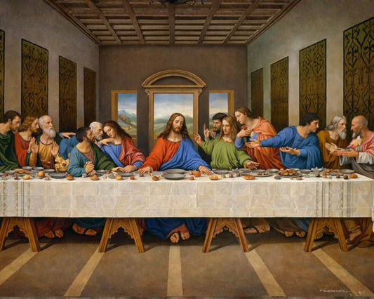 La Última Cena en diamond painting, diseño completo de Leonardo da Vinci