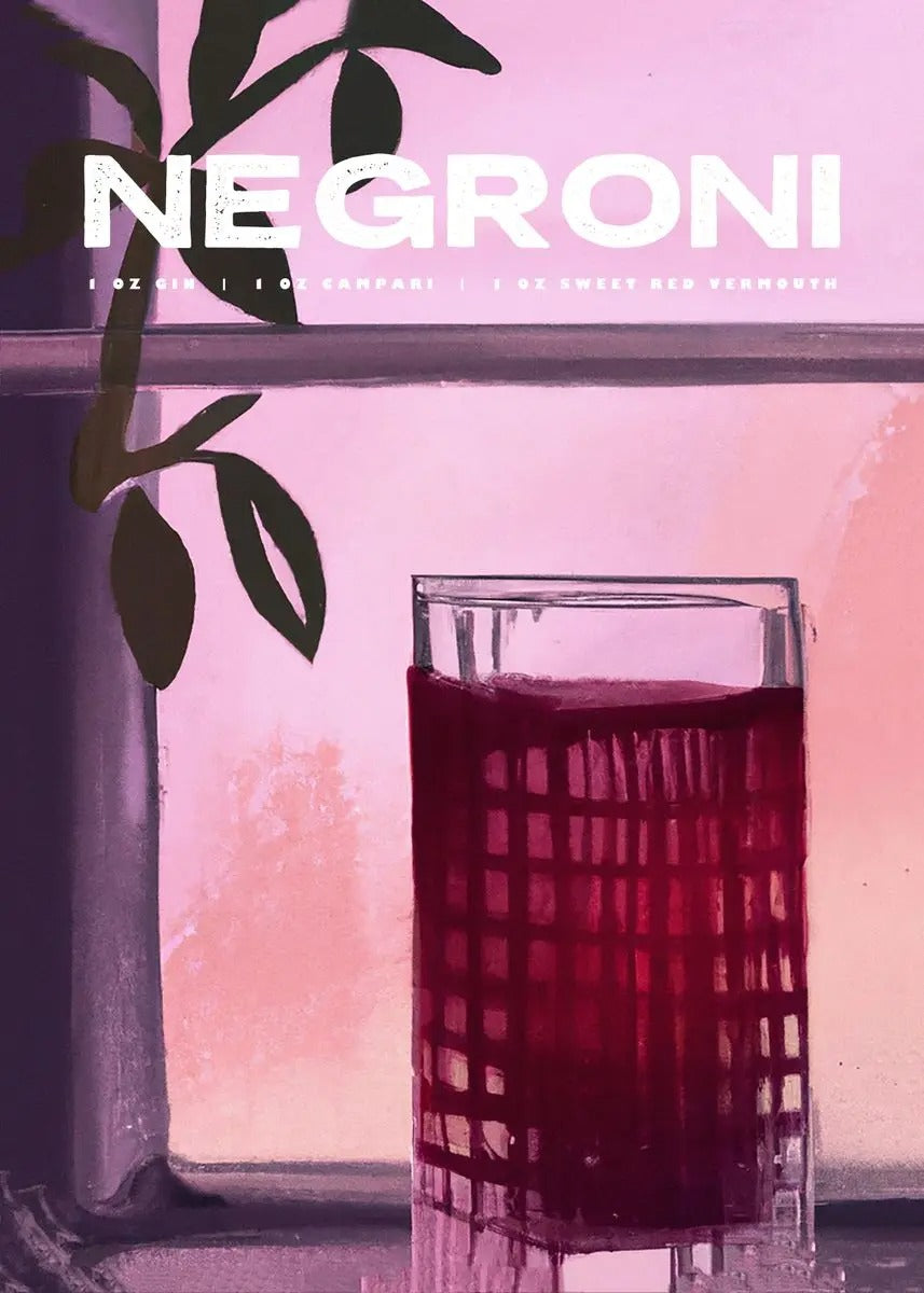 Cuadro de diamantes Negroni Atardecer - Happy Hour by Diamantivo
