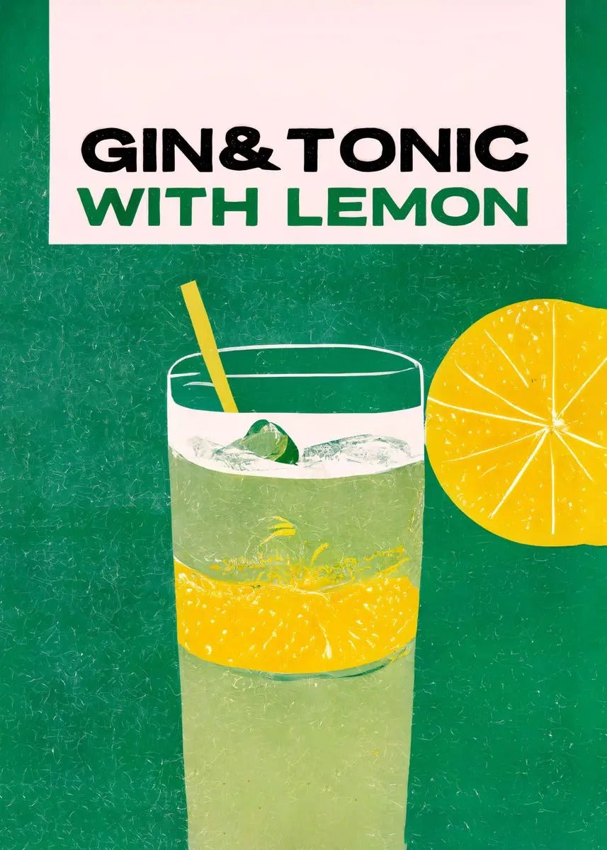 Cuadro de diamantes Gin Tonic Limón - Happy Hour by Diamantivo