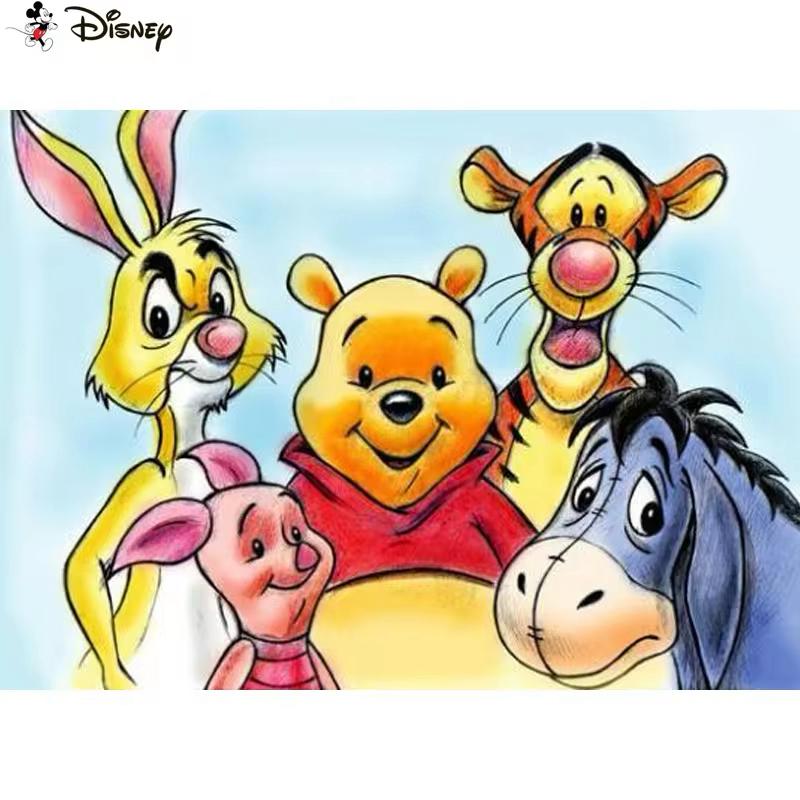 Winnie Pooh y sus Amigos Arte con diamantes 20 x 30